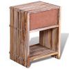 Pottsville Nightstand with Drawer Reclaimed Teak Wood