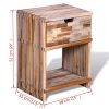 Pottsville Nightstand with Drawer Reclaimed Teak Wood