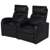 Hauppauge Recliner 2-seat Artificial Leather – Black