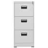 Filing Cabinet Light Grey 46x62x102.5 cm Steel