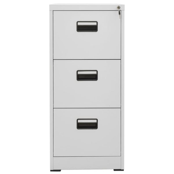 Filing Cabinet Light Grey 46x62x102.5 cm Steel