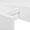 White MDF Floating Wall Display Shelf Drawer Book/DVD Storage – 48 cm, 1