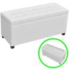 Storage Ottoman Artificial Leather – White