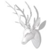 Wall Mounted Aluminium Deer’s Head Decoration Silver 62 cm