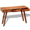 Console Table with 3 Drawers 76 cm Solid Sheesham Wood