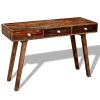 Console Table with 3 Drawers 76 cm Solid Sheesham Wood