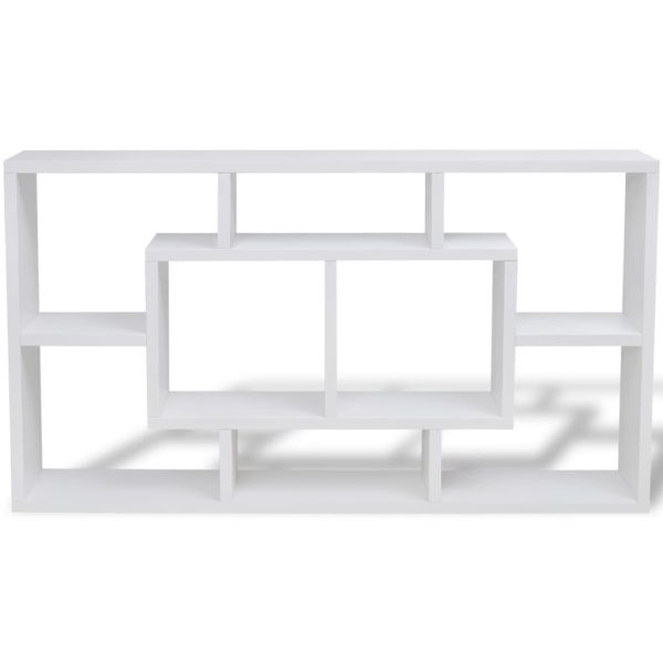 Floating Wall Display Shelf 8 Compartments – White