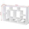 Floating Wall Display Shelf 8 Compartments – White