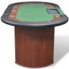 10-Player Poker Table with Dealer Area and Chip Tray – Green