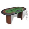 10-Player Poker Table with Dealer Area and Chip Tray – Green