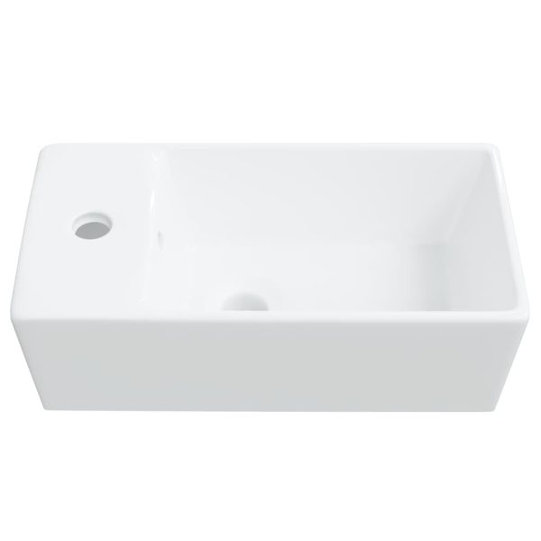 Wash Basin White 48x25x15 cm Ceramic