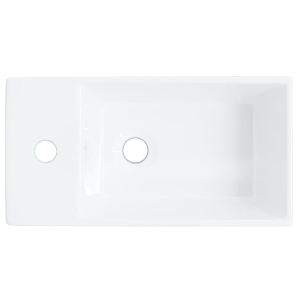 Wash Basin White 48x25x15 cm Ceramic