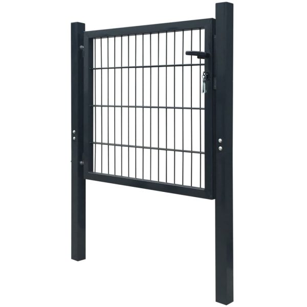 Fence Gate Steel 105×150 cm – Anthracite