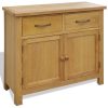 Sideboard 90×33.5×83 cm Solid Oak Wood