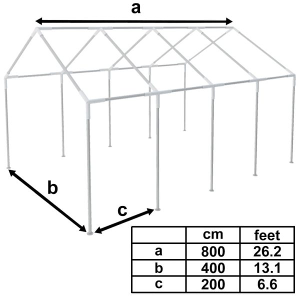 Frame for 8×4 m Marquee Steel