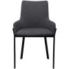 Dining Chairs 2 pcs Dark Grey Fabric