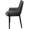 Dining Chairs 2 pcs Dark Grey Fabric