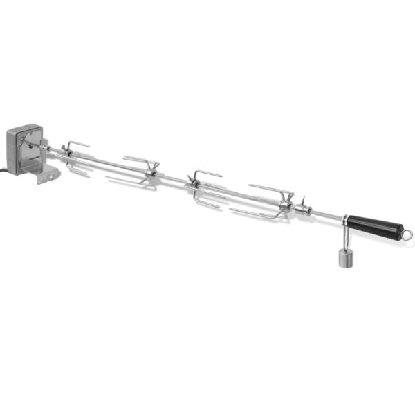 BBQ Rotisserie Spit with Motor Steel 1000 mm