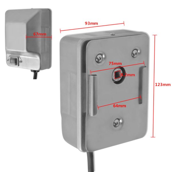 BBQ Rotisserie Spit with Motor Steel 1000 mm