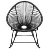 Outdoor Rocking Chair Poly Rattan – Black