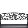 Garden Bench 127 cm Cast Iron Black