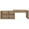 Corner Desk 4 Shelves – Oak