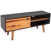 Duval TV Cabinet 120x35x50 cm Solid Acacia Wood