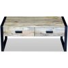 Coffee Table with 2 Drawers Solid Mango Wood 100x60x40 cm