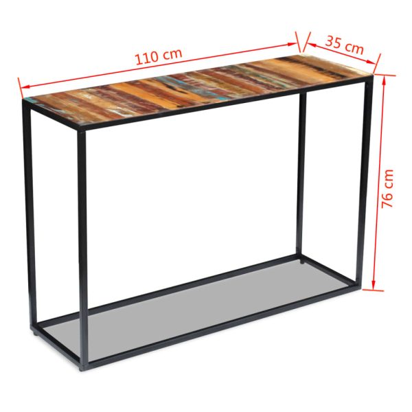 Console Table Solid Reclaimed Wood 110x35x76 cm