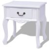 Brambleton Bedside Cabinet MDF White – 1