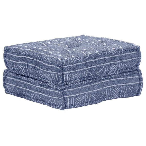 Pawtucket 2-Seater Modular Pouffe Indigo Fabric