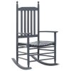 Rocking Chair with Curved Seat Wood – Grey