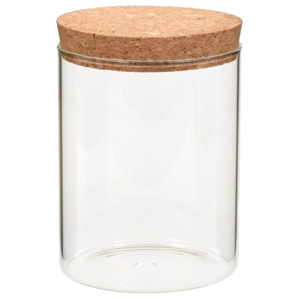 Storage Glass Jars with Cork Lid 6 pcs – 650 ml