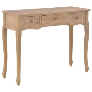 Dressing Console Table with Three Drawers – Brown