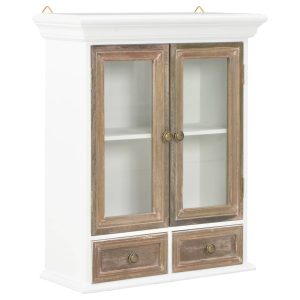 Wall Cabinet White 49x22x59 cm Solid Wood