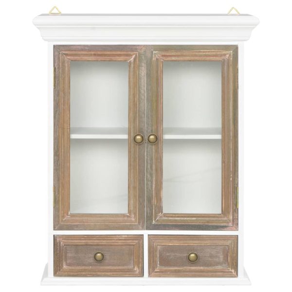 Wall Cabinet White 49x22x59 cm Solid Wood