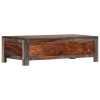 Coffee Table Grey 100x50x30 cm Solid Sheesham Wood