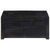 Coffee Table Black 65x65x30 cm Solid Mango Wood