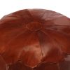 Pouffe Tan 40×35 cm Genuine Goat Leather