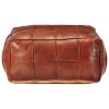 Pouffe Tan 60x60x30 cm Genuine Goat Leather – Tan