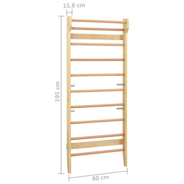 Wall Bar Solid Pine Wood – 80×15.8×195 cm