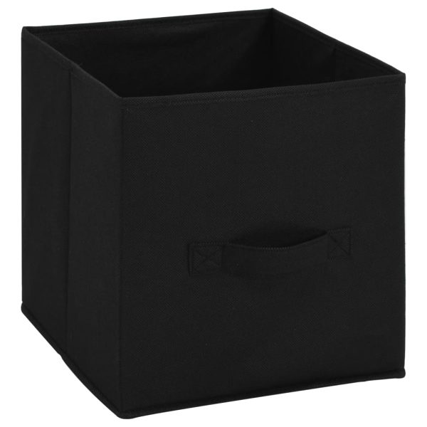 Storage Cabinet with 4 Fabric Baskets Black 63x30x71 cm Steel