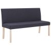 Bench 139.5 cm Dark Grey Polyester