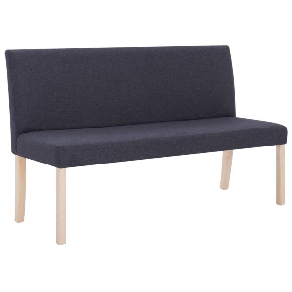 Bench 139.5 cm Dark Grey Polyester