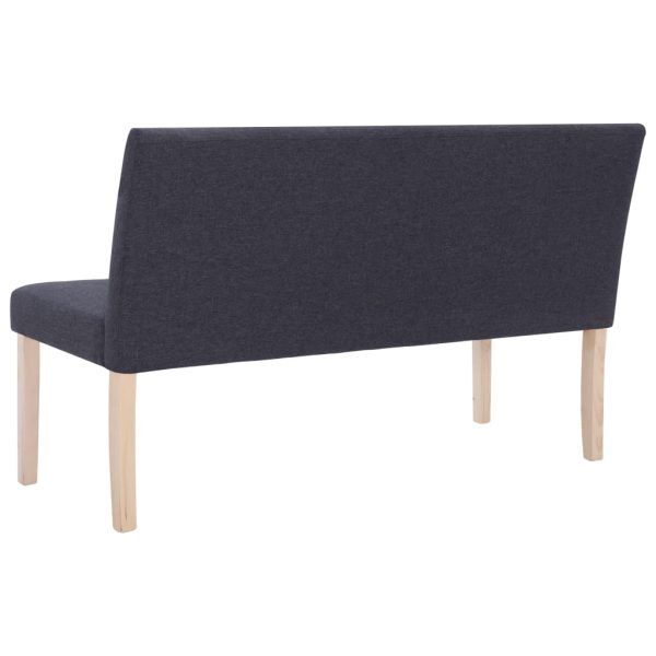 Bench 139.5 cm Dark Grey Polyester