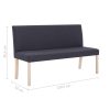 Bench 139.5 cm Dark Grey Polyester