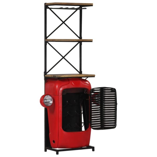 Tractor Wine Cabinet 49x32x183 cm Solid Mango Wood