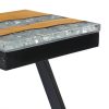 Coffee Table 30x30x50 cm Solid Teak Wood and Polyresin