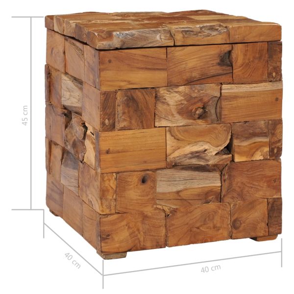 Storage Stool Solid Teak Wood