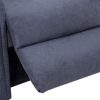 Reclining Chair Grey Faux Suede Leather